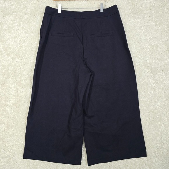 Boden Womens Culottes 14R Navy Blue Wide Leg Stretch Crop Pants Minimalist NWT - Picture 3 of 13